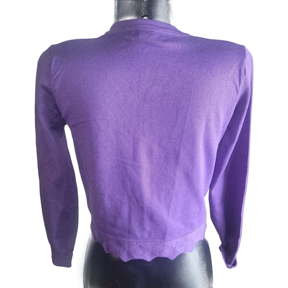 Luxxe Lane Purple Cardigan S - Picture 6 of 7